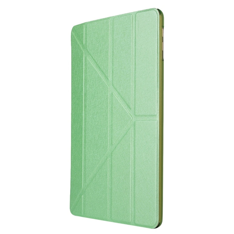 For iPad 10.2 2021 / 2020 / 2019 Silk Texture Horizontal Deformation Flip Leather Case with Holder