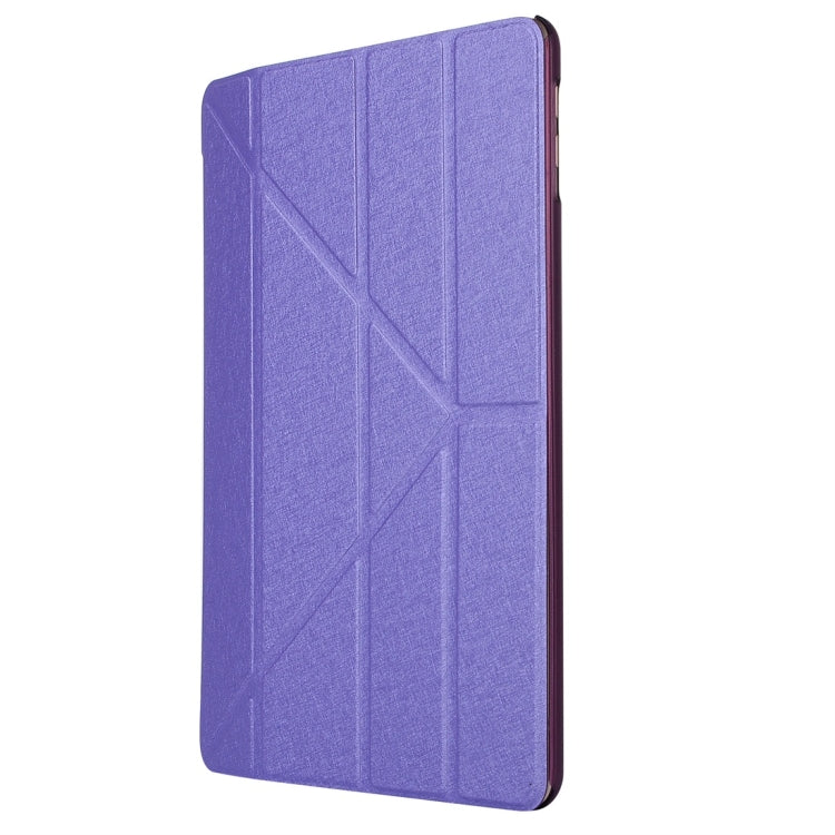 For iPad 10.2 2021 / 2020 / 2019 Silk Texture Horizontal Deformation Flip Leather Case with Holder