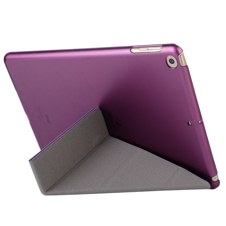 For iPad 10.2 2021 / 2020 / 2019 Silk Texture Horizontal Deformation Flip Leather Case with Holder
