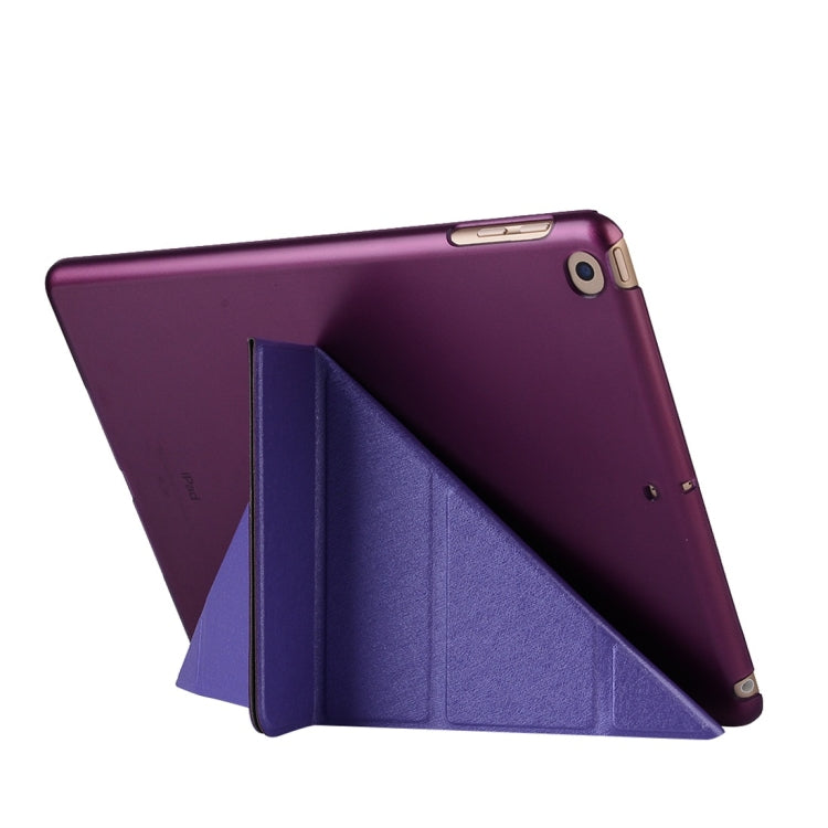 For iPad 10.2 2021 / 2020 / 2019 Silk Texture Horizontal Deformation Flip Leather Case with Holder
