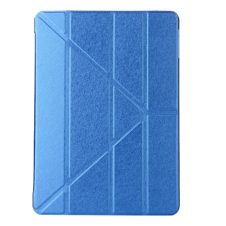 For iPad 10.2 2021 / 2020 / 2019 Silk Texture Horizontal Deformation Flip Leather Case with Holder