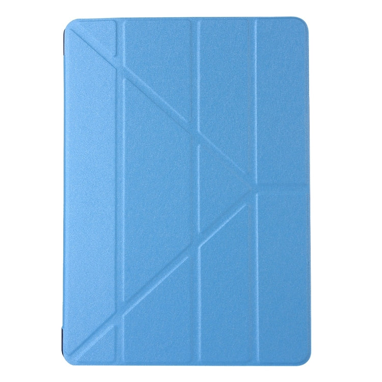 For iPad 10.2 2021 / 2020 / 2019 Silk Texture Horizontal Deformation Flip Leather Case with Holder