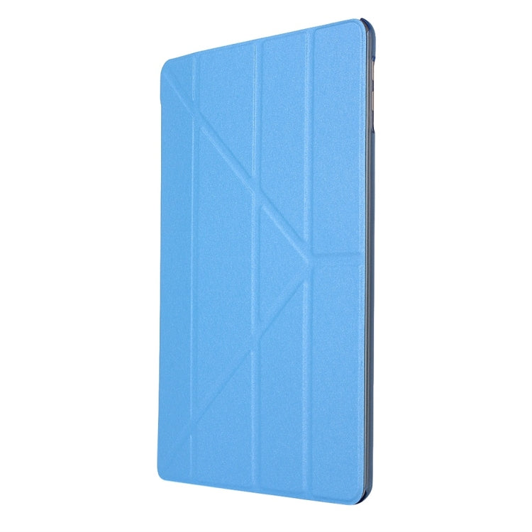 For iPad 10.2 2021 / 2020 / 2019 Silk Texture Horizontal Deformation Flip Leather Case with Holder