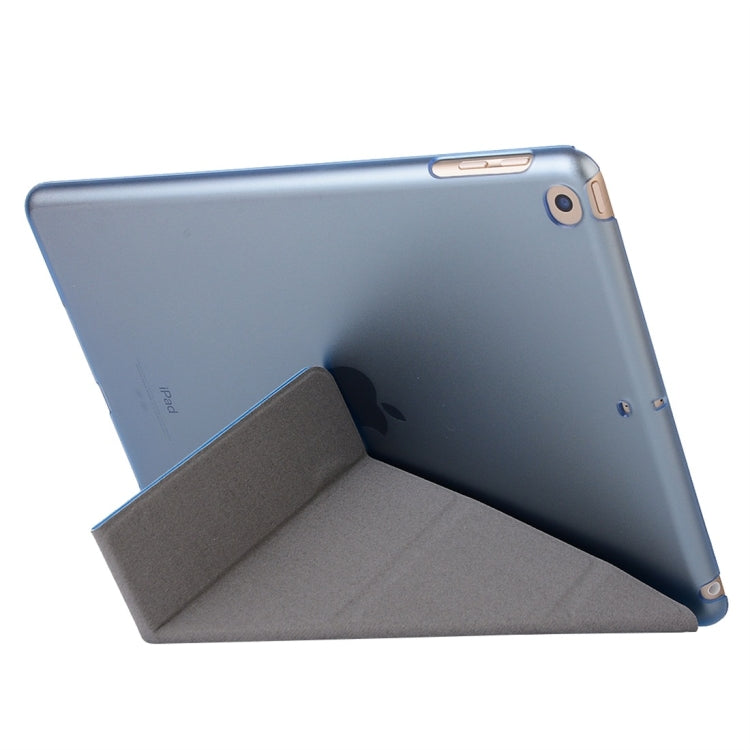 For iPad 10.2 2021 / 2020 / 2019 Silk Texture Horizontal Deformation Flip Leather Case with Holder