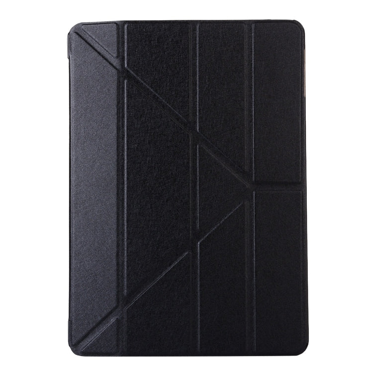 For iPad 10.2 2021 / 2020 / 2019 Silk Texture Horizontal Deformation Flip Leather Case with Holder