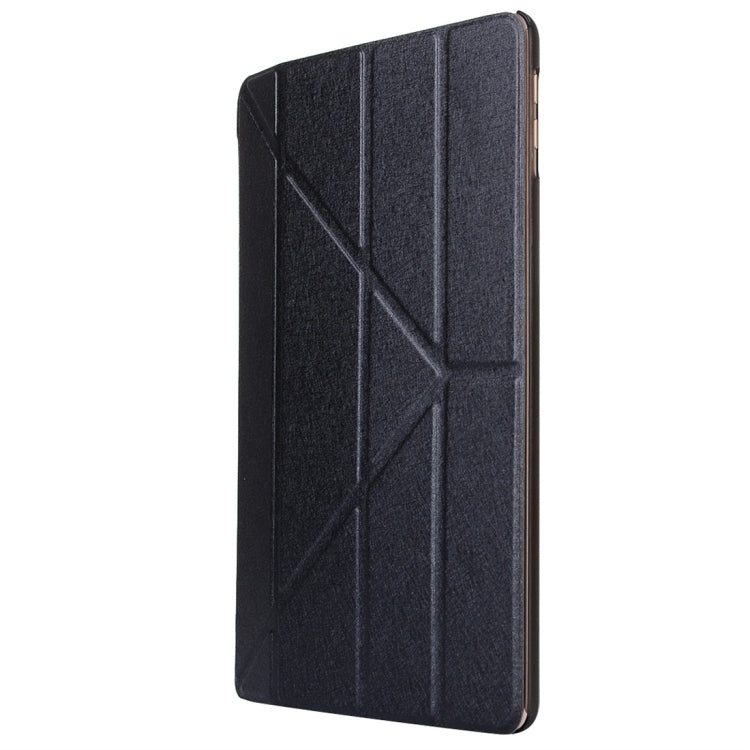 For iPad 10.2 2021 / 2020 / 2019 Silk Texture Horizontal Deformation Flip Leather Case with Holder