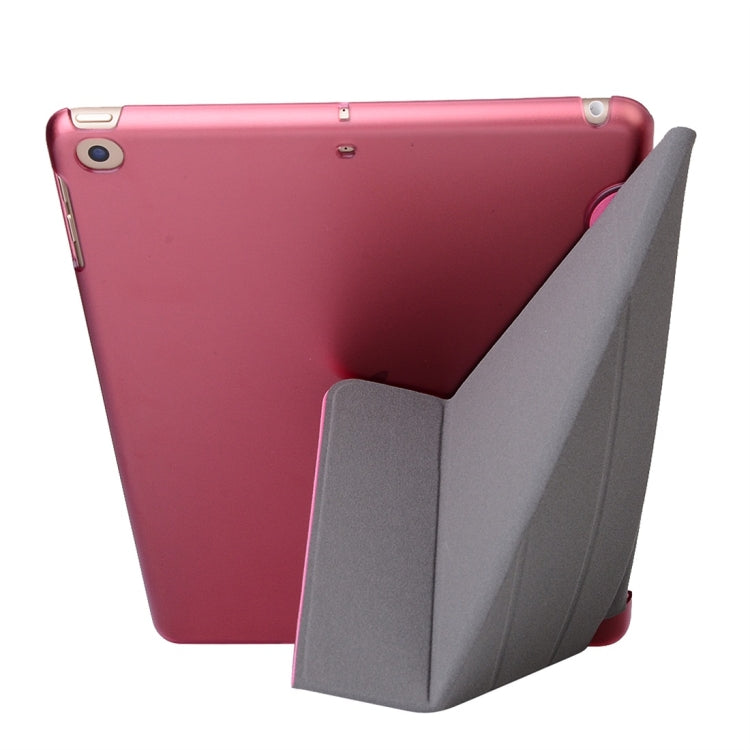 For iPad 10.2 2021 / 2020 / 2019 Silk Texture Horizontal Deformation Flip Leather Case with Holder
