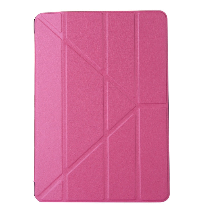 For iPad 10.2 2021 / 2020 / 2019 Silk Texture Horizontal Deformation Flip Leather Case with Holder