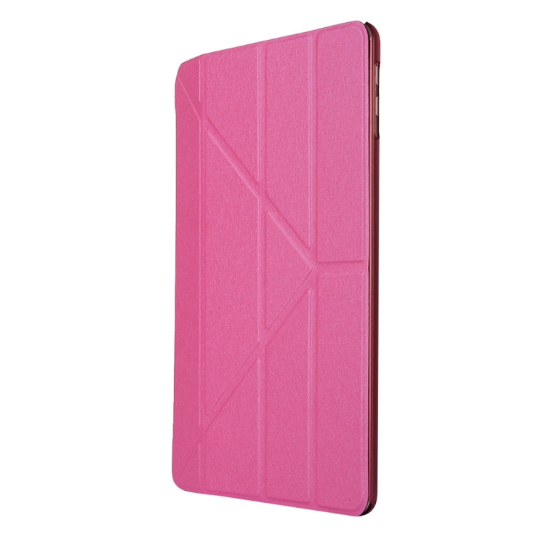 For iPad 10.2 2021 / 2020 / 2019 Silk Texture Horizontal Deformation Flip Leather Case with Holder