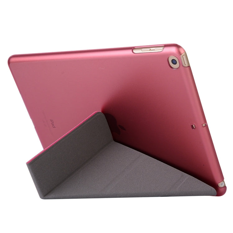 For iPad 10.2 2021 / 2020 / 2019 Silk Texture Horizontal Deformation Flip Leather Case with Holder