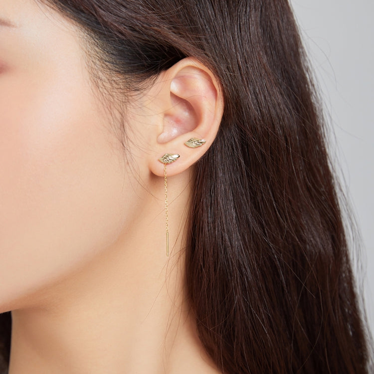 S925 Sterling Silver Wing Ear Studs Women Earrings