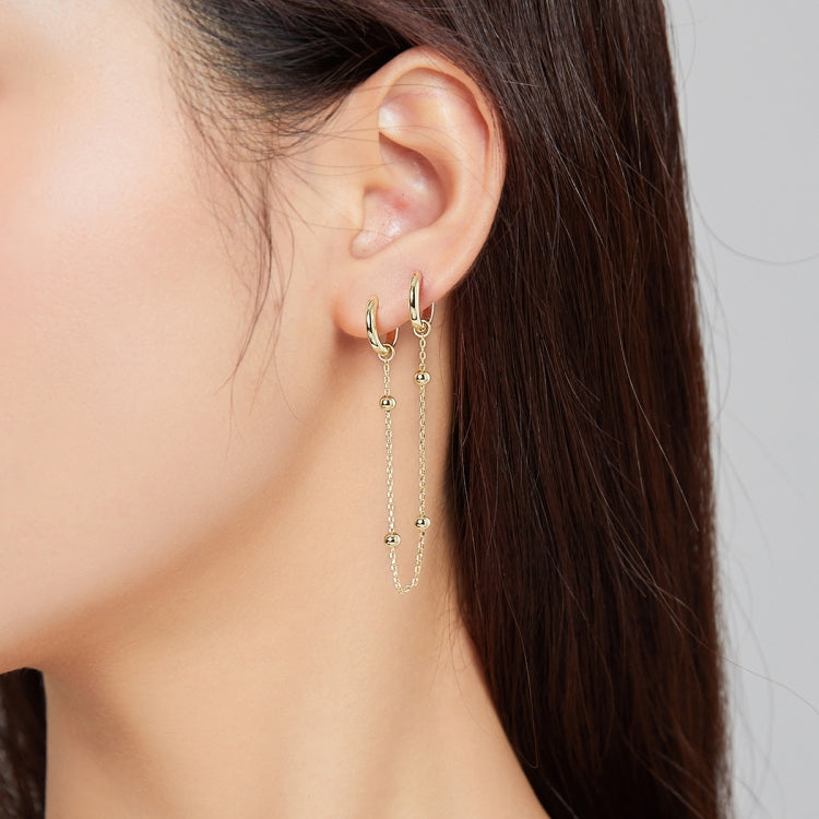S925 Sterling Silver Tassel Ear Studs Women Earrings