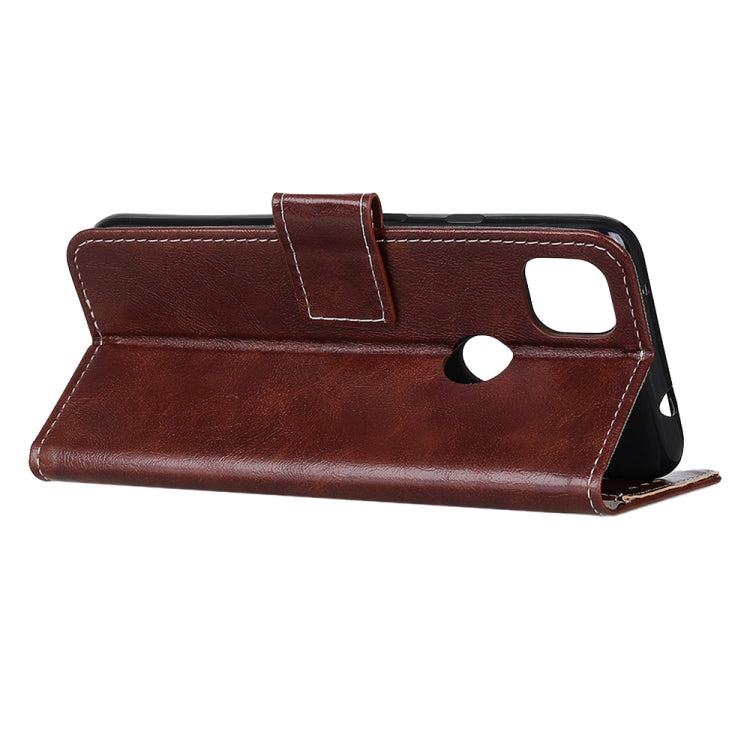 For Google Pixel 5A 5G Retro Crazy Horse Texture Horizontal Flip Leather Case with Holder & Card Slots & Photo Frame & Wallet