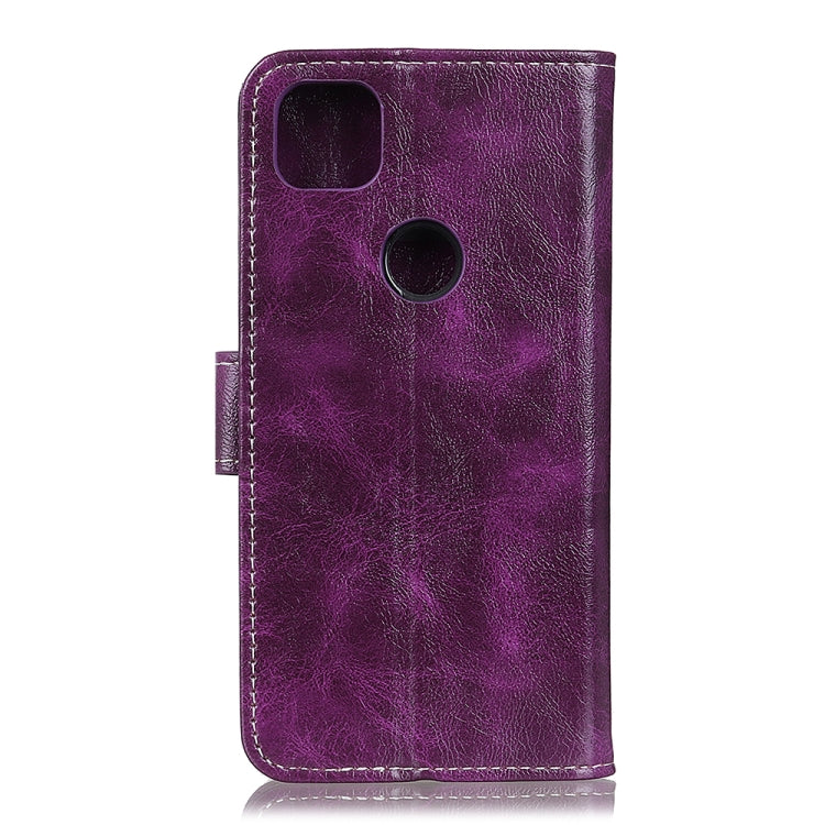 For Google Pixel 5A 5G Retro Crazy Horse Texture Horizontal Flip Leather Case with Holder & Card Slots & Photo Frame & Wallet
