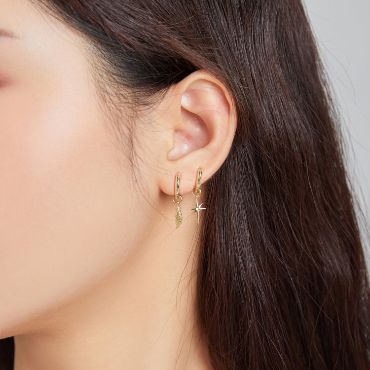 S925 Sterling Silver Silver Stars Women Earrings