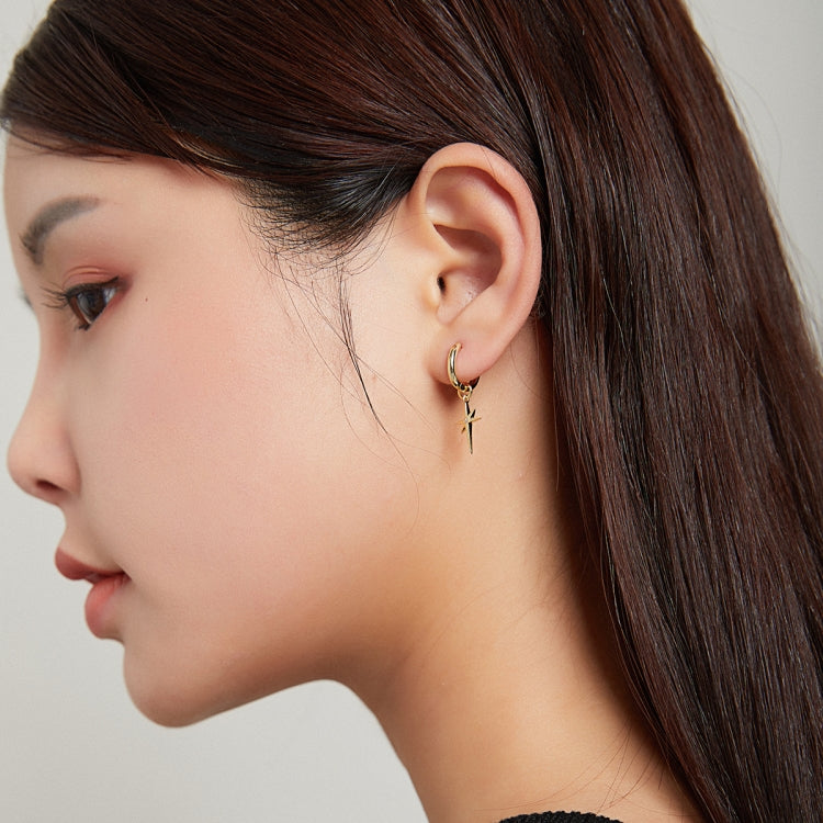 S925 Sterling Silver Silver Leaf Women Earrings