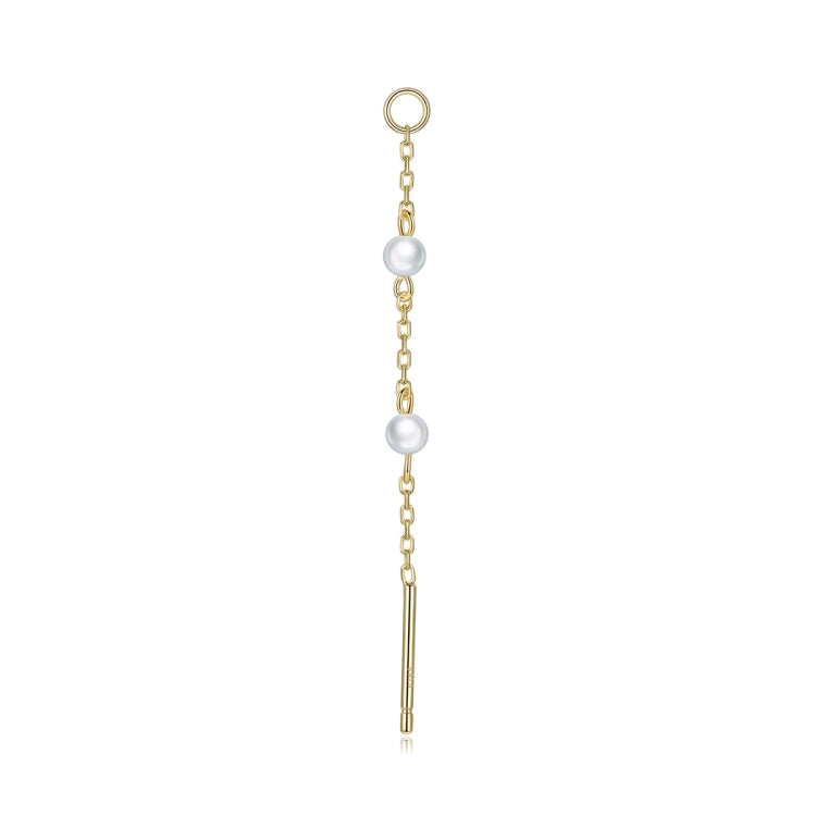 S925 Sterling Silver Silver Shell Beads Tassel Chain Women Earrings