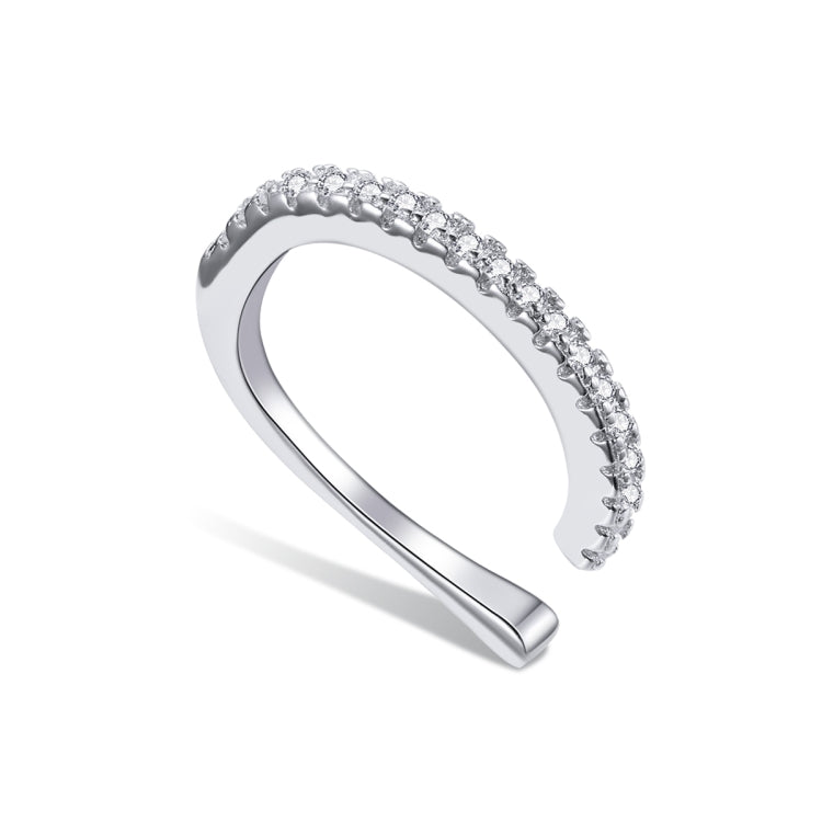 S925 Sterling Silver Silver Simple Ear Clip Women Earrings