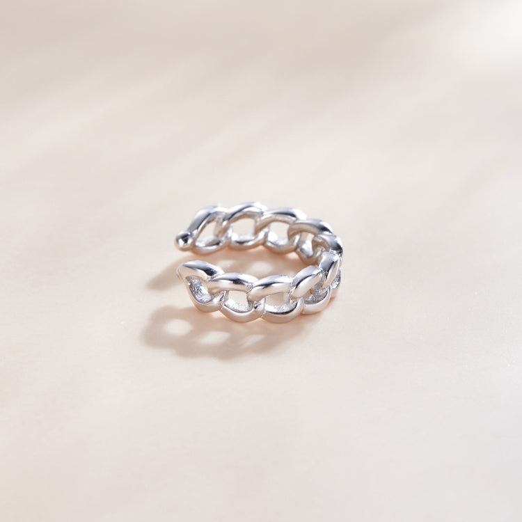 S925 Sterling Silver Silver Chain Ear Clip Women Earrings
