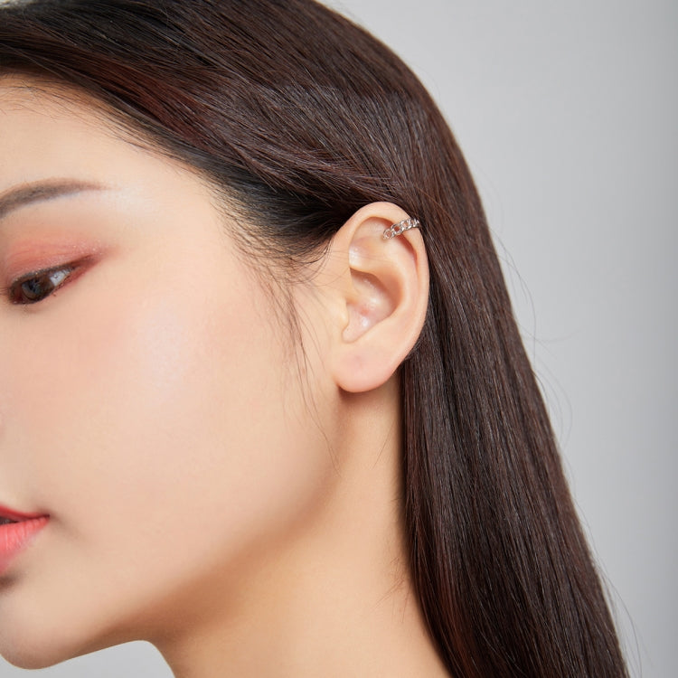 S925 Sterling Silver Silver Chain Ear Clip Women Earrings