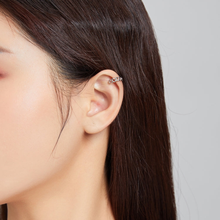 S925 Sterling Silver Silver Chain Ear Clip Women Earrings