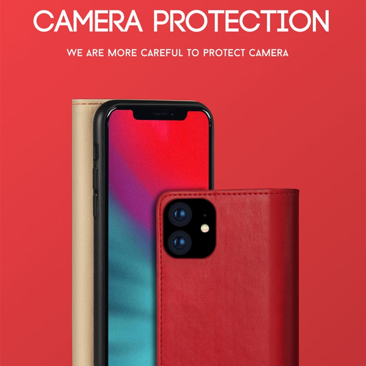 For iPhone 11 DZGOGO ZEN Series Shockproof PU+ TPU Protective Case with Holder & Card Slots & Wallet
