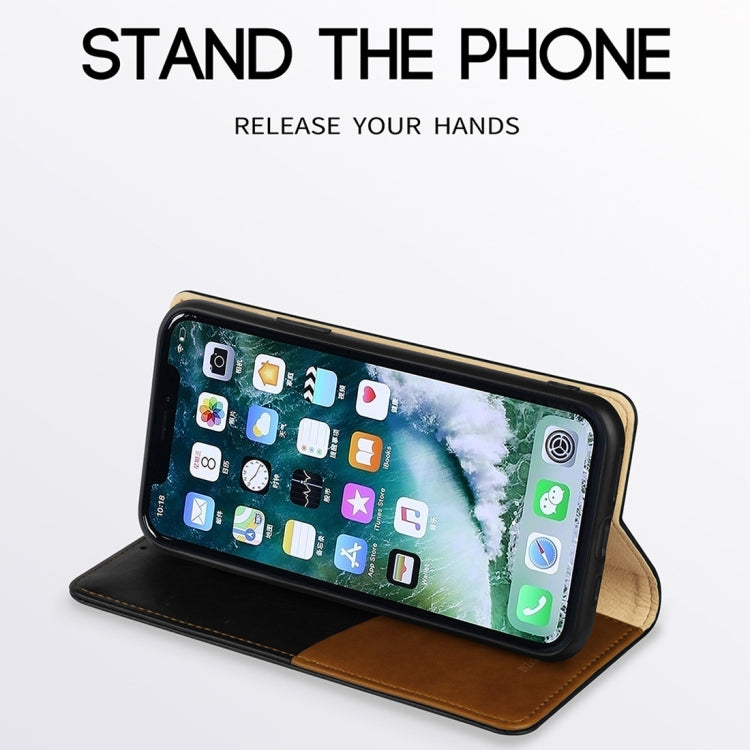For iPhone XS / X DZGOGO ZEN Series Shockproof PU+ TPU Protective Case with Holder & Card Slots & Wallet
