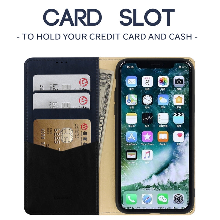 For iPhone XS / X DZGOGO ZEN Series Shockproof PU+ TPU Protective Case with Holder & Card Slots & Wallet