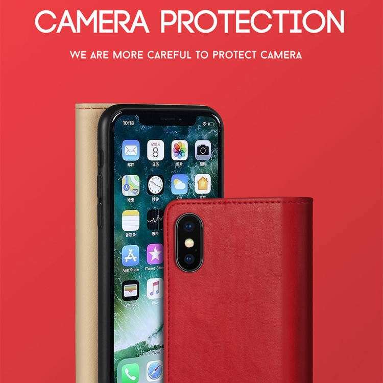For iPhone XS Max DZGOGO ZEN Series Shockproof PU+ TPU Protective Case with Holder & Card Slots & Wallet