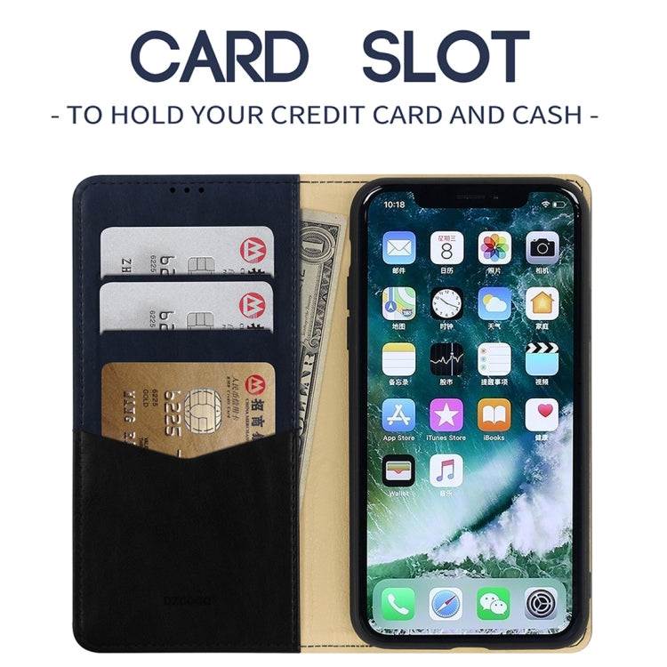 For iPhone XS Max DZGOGO ZEN Series Shockproof PU+ TPU Protective Case with Holder & Card Slots & Wallet