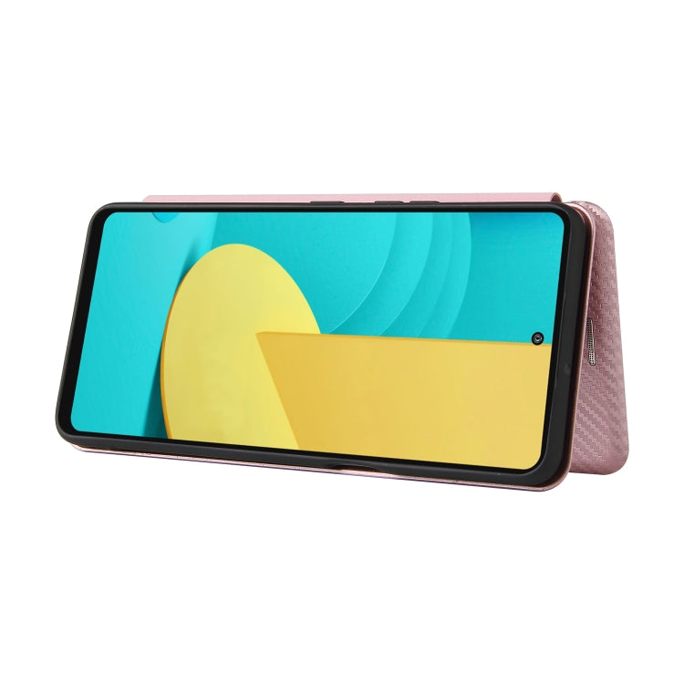 For LG Stylo 7 5G Carbon Fiber Texture Horizontal Flip TPU + PC + PU Leather Case with Card Slot