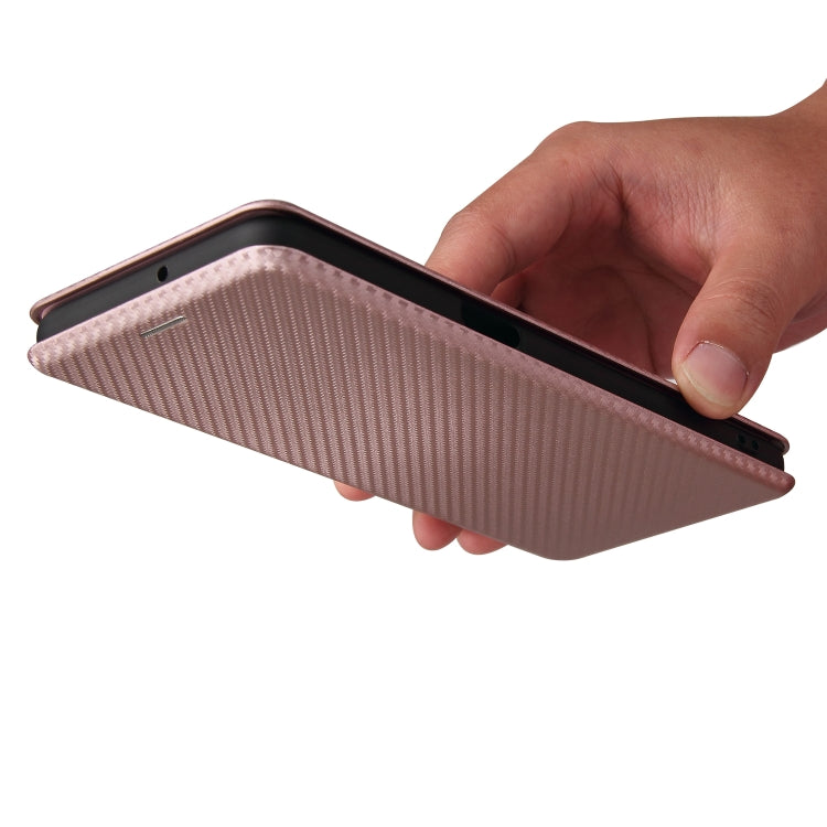 For LG Stylo 7 5G Carbon Fiber Texture Horizontal Flip TPU + PC + PU Leather Case with Card Slot