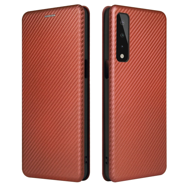 For LG Stylo 7 5G Carbon Fiber Texture Horizontal Flip TPU + PC + PU Leather Case with Card Slot