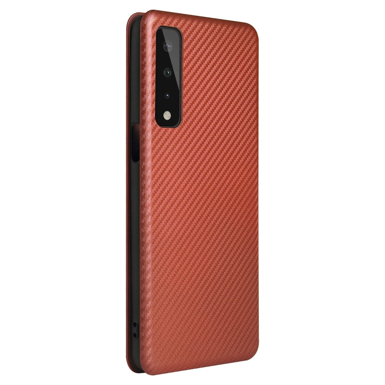 For LG Stylo 7 5G Carbon Fiber Texture Horizontal Flip TPU + PC + PU Leather Case with Card Slot