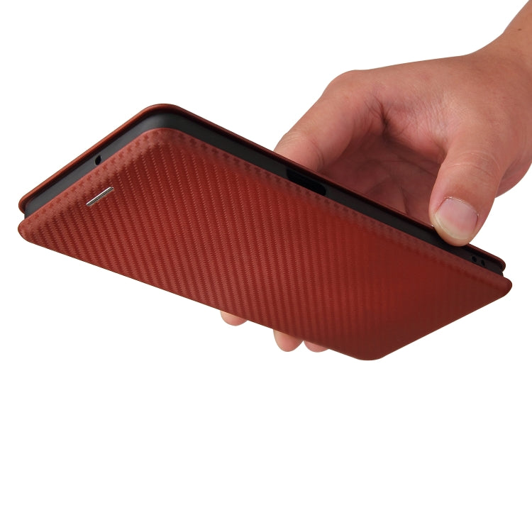 For LG Stylo 7 5G Carbon Fiber Texture Horizontal Flip TPU + PC + PU Leather Case with Card Slot