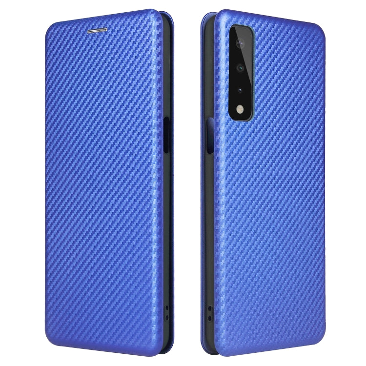 For LG Stylo 7 5G Carbon Fiber Texture Horizontal Flip TPU + PC + PU Leather Case with Card Slot
