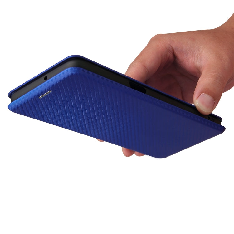For LG Stylo 7 5G Carbon Fiber Texture Horizontal Flip TPU + PC + PU Leather Case with Card Slot