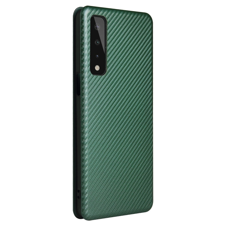For LG Stylo 7 5G Carbon Fiber Texture Horizontal Flip TPU + PC + PU Leather Case with Card Slot