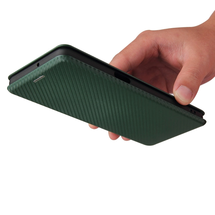 For LG Stylo 7 5G Carbon Fiber Texture Horizontal Flip TPU + PC + PU Leather Case with Card Slot