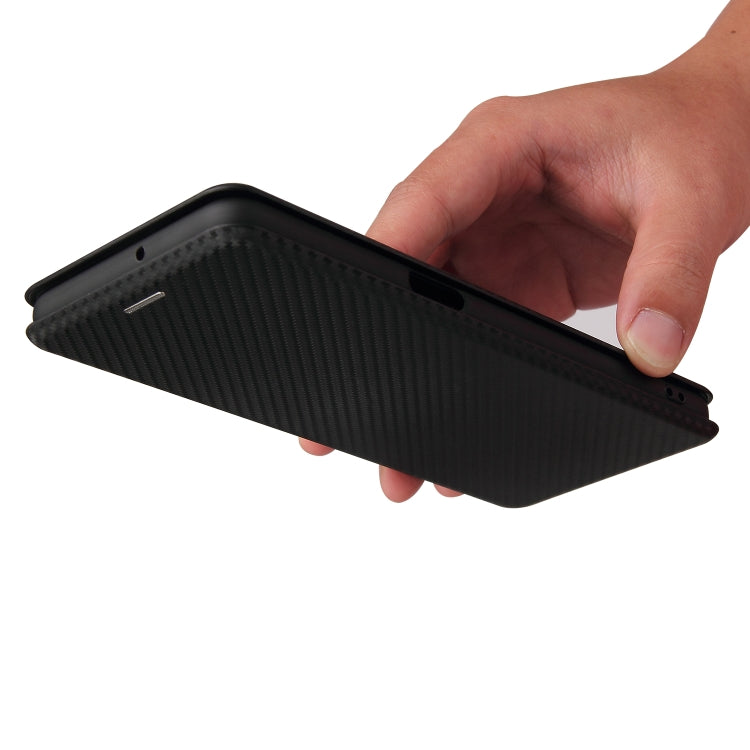 For LG Stylo 7 5G Carbon Fiber Texture Horizontal Flip TPU + PC + PU Leather Case with Card Slot