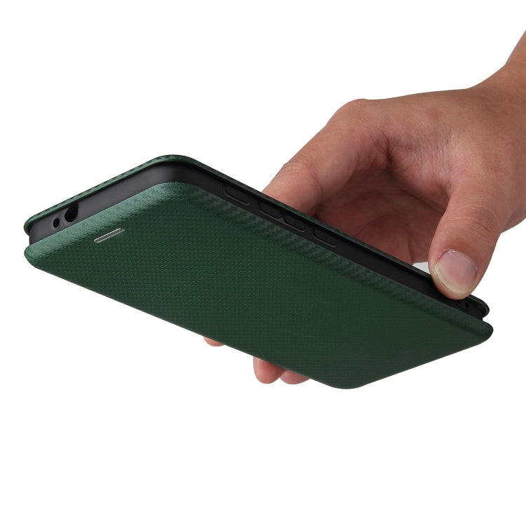 For Motorola Moto G30 / G10 Carbon Fiber Texture Horizontal Flip TPU + PC + PU Leather Case with Card Slot