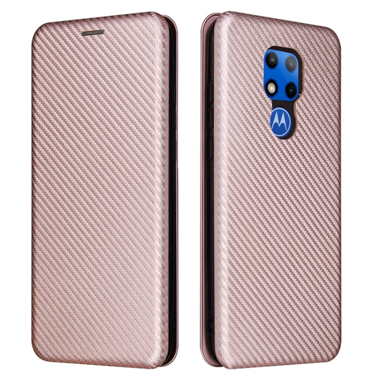 For Motorola Moto G Play (2021) Carbon Fiber Texture Horizontal Flip TPU + PC + PU Leather Case with Card Slot