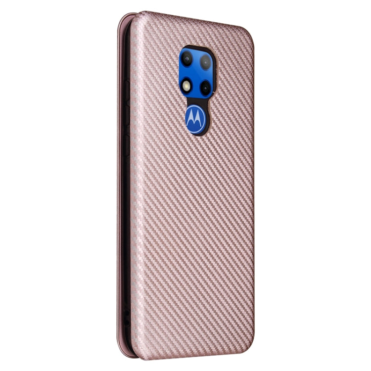 For Motorola Moto G Play (2021) Carbon Fiber Texture Horizontal Flip TPU + PC + PU Leather Case with Card Slot