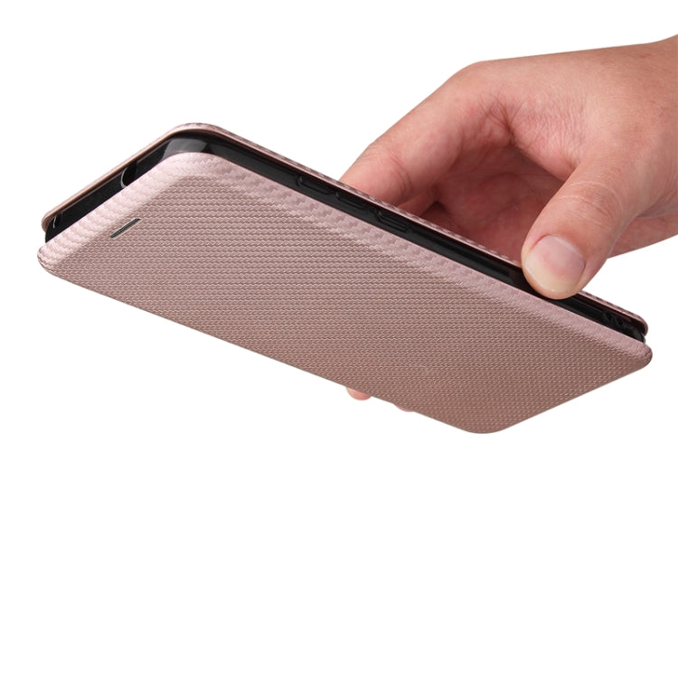 For Motorola Moto G Play (2021) Carbon Fiber Texture Horizontal Flip TPU + PC + PU Leather Case with Card Slot