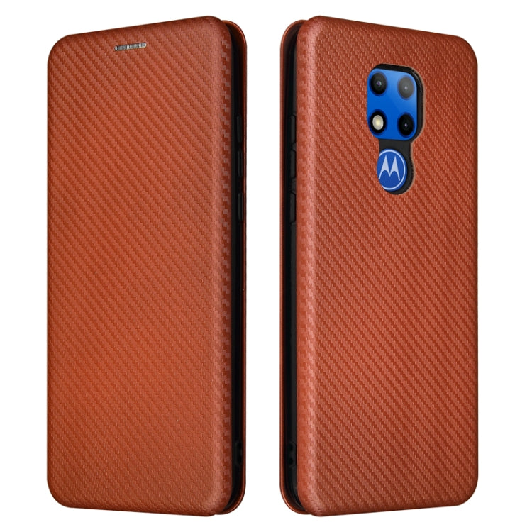 For Motorola Moto G Play (2021) Carbon Fiber Texture Horizontal Flip TPU + PC + PU Leather Case with Card Slot