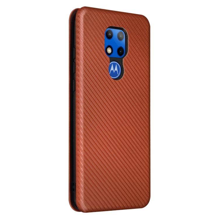 For Motorola Moto G Play (2021) Carbon Fiber Texture Horizontal Flip TPU + PC + PU Leather Case with Card Slot