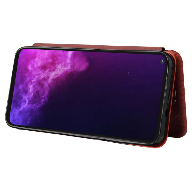 For Motorola Moto G Play (2021) Carbon Fiber Texture Horizontal Flip TPU + PC + PU Leather Case with Card Slot