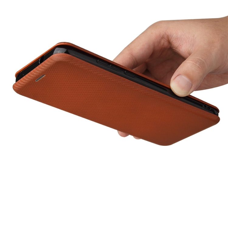 For Motorola Moto G Play (2021) Carbon Fiber Texture Horizontal Flip TPU + PC + PU Leather Case with Card Slot