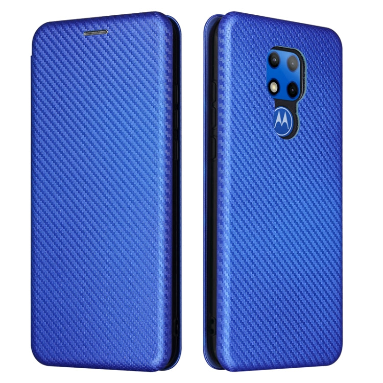 For Motorola Moto G Play (2021) Carbon Fiber Texture Horizontal Flip TPU + PC + PU Leather Case with Card Slot
