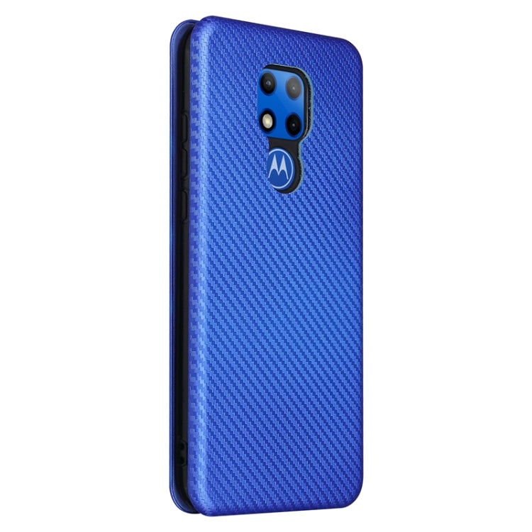 For Motorola Moto G Play (2021) Carbon Fiber Texture Horizontal Flip TPU + PC + PU Leather Case with Card Slot
